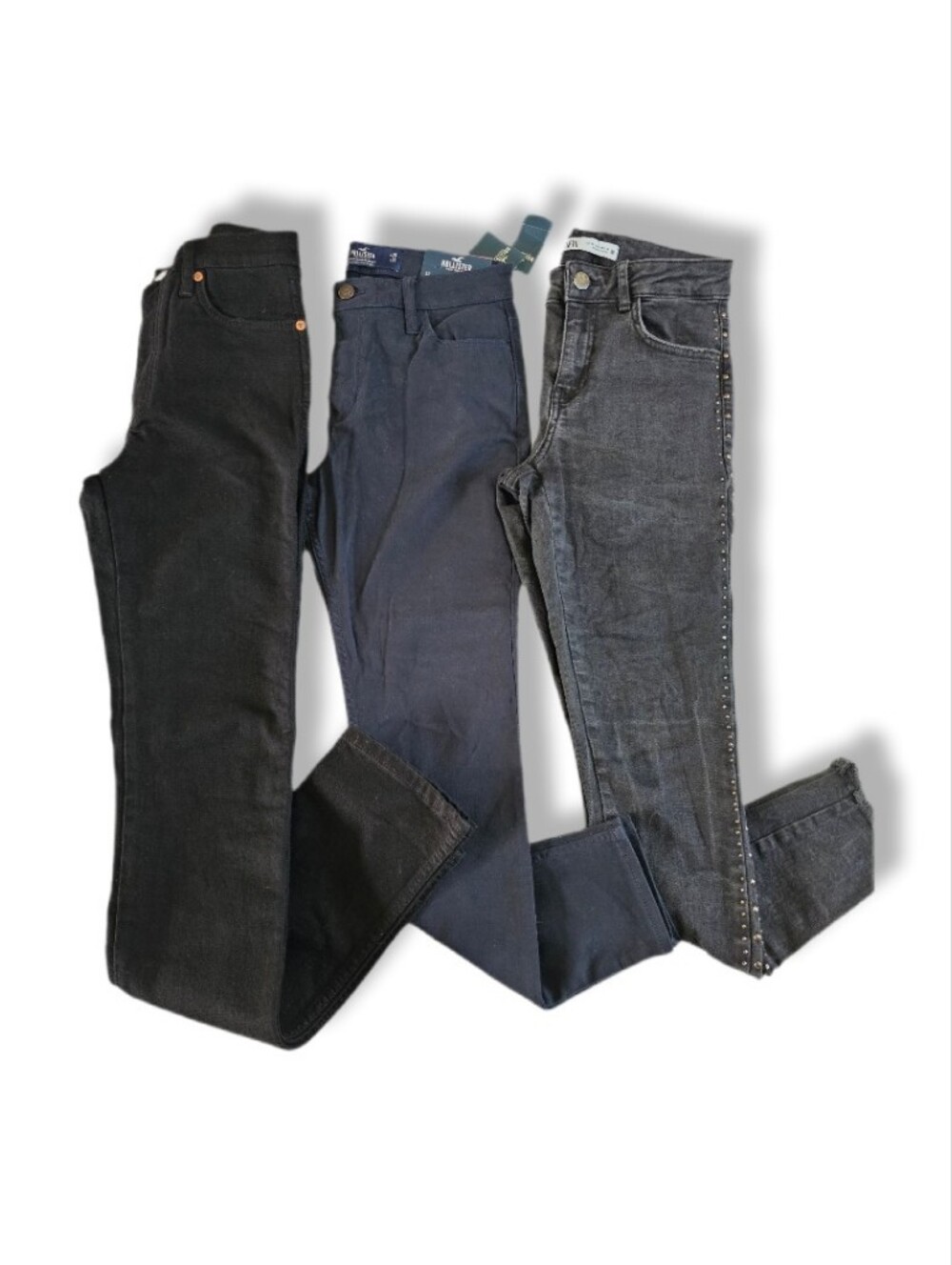 3pc Bundle Size 2 Black Skinny Jeans Mixed Brands Streetwear Workwear Casual